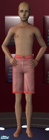 Sims 2 — Teen Swim Set - Red by becboobear — Recolor of EA mesh.