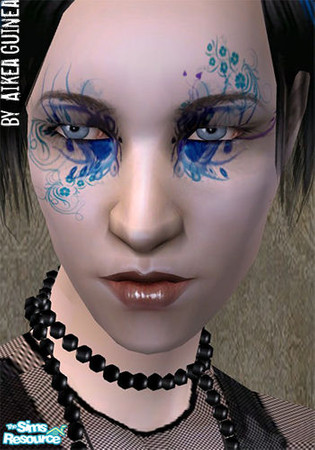 Sims 2 — Costume Makeup - Skellig by aikea_guinea — Costume makeup for both genders and all ages. Found under Blush.