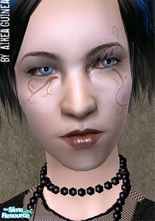 Sims 2 — Costume Makeup - Prospero by aikea_guinea — Costume makeup for both genders and all ages. Found under Blush.