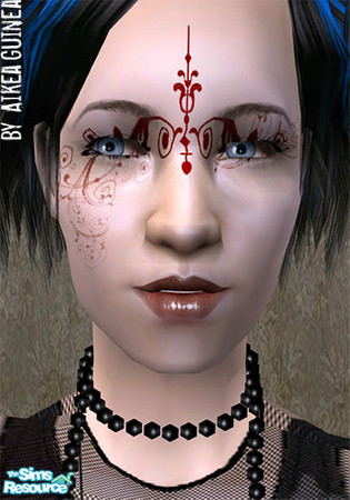 Sims 2 — Costume Makeup - Cymbeline by aikea_guinea — Costume makeup for both genders and all ages. Found under Blush.