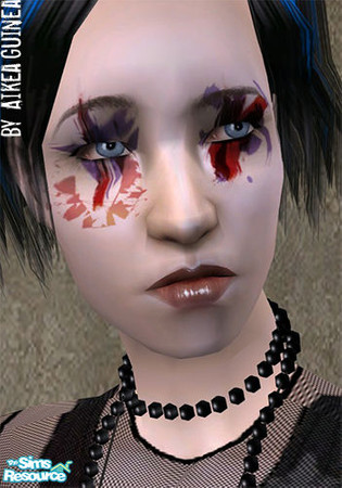 Sims 2 — Costume Makeup - Highwayman by aikea_guinea — Costume makeup for both genders and all ages. Found under Blush.