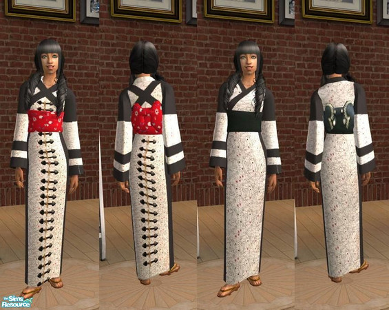 Sims 2 — Kimono - aki pack 2 by teufelsmienchen — you need the sims 2 and the addon Bon Voyage.