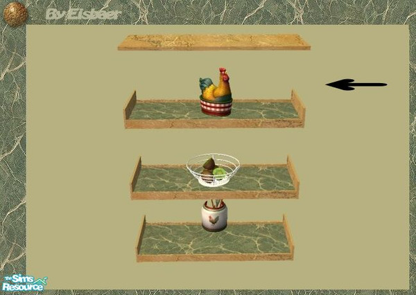 Sims 2 — Murano Mono Roma - Walltablet03 by Eisbaerbonzo — High marble shelf with top. I turned it a bit less reflective