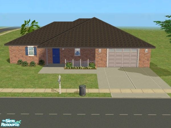 Sims 2 — Budget Home by Kristen408 — Small home for a young family. Two bedrooms, 2 bathrooms, attached garage, kitchen