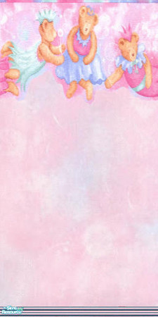 Sims 2 — Fairy Teddy Bears - Individual Item by Astarta — Fairy Teddy Bears wall and floor set for the nursery.