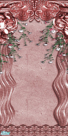 Sims 2 — Stone Wall 7 with Flowers by camelia111 — Part of Extrerior Collection IV