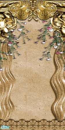 Sims 2 — Stone Wall 6 with Flowers by camelia111 — Part of Extrerior Collection IV