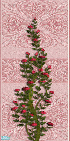 Sims 2 — Stone Wall 3 with Roses by camelia111 — Part of Extrerior Collection IV