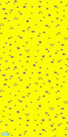 Sims 2 — Yellow Stars Wallpaper by Yeliab — Maxis Found Wall. Made from unmodified Maxis original texture file. The