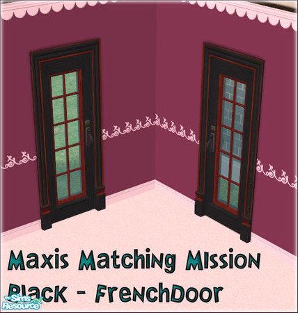 Sims 2 — Mission-Black-Frenchdoor by sww — open for business required.*TSRAA*