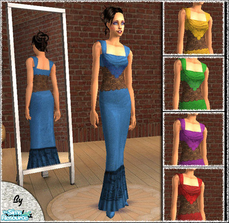 Sims 2 — Formal Gowns by camelia111 — 5 velvet formal gowns.