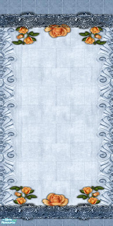 Sims 2 — Stone Wall 5 with Roses by camelia111 — Part of Exterior Collection III