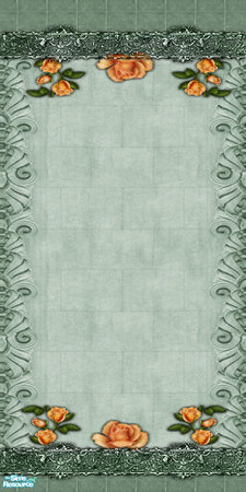 Sims 2 — Stone Wall 4 with Roses by camelia111 — Part of Exterior Collection III