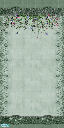 Sims 2 — Stone Wall 4 with Flowers by camelia111 — Part of Exterior Collection III