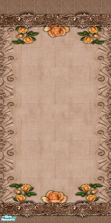 Sims 2 — Stone Wall 3 with Roses by camelia111 — Part of Exterior Collection III