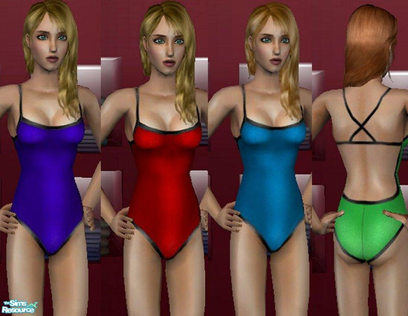 Sims 2 — Speedo Swimwear Set by GloryBe —  Speedo Sweemwear set for adults and young adults.