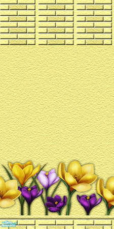 Sims 2 — Yellow Bricks with Flowers by camelia111 — Part of Exterior Collection I