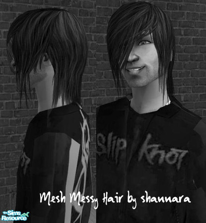 Sims 2 — MESH Messy Hair for Males - New Mesh by Shannara_Simfashion — Mesh File