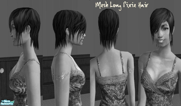 Sims 2 — Mesh Pixie Long Hair by Shannara_Simfashion — Mesh Pixie Long Hair for Adults,YA,Elders Open for Buisness