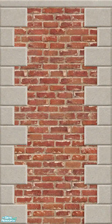 Sims 2 — Reinforced Brick 2 by swmeek — This is a redo of the Reinforced Brick wall that came with Nightlife.