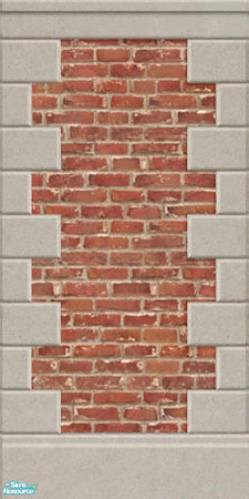 Sims 2 — Reinforced Brick 1 by swmeek — This is a redo of the Reinforced Brick wall that came with Nightlife.