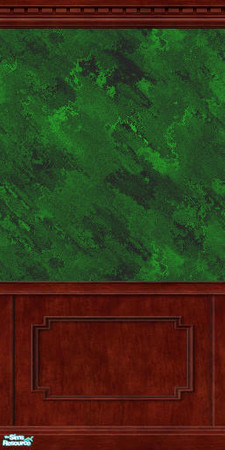 Sims 2 — D2DClover_DCW Green Paint Dk by D2Diamond — Green paint on Double Coffered Wainscoting Darkwood ... Part of the