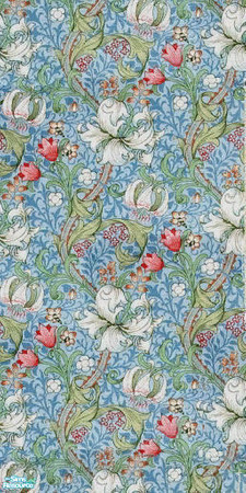 Sims 2 —  by amythestfenix — This is the popular "Cray" wallpaper pattern by Morris & Co. with no