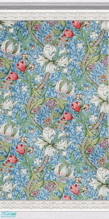 Sims 2 —  by amythestfenix — This is the popular "Cray" wallpaper pattern by Morris & Co. with the addition