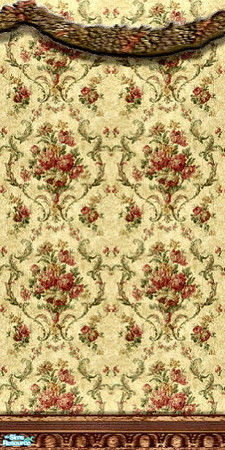 Sims 2 — Flowered wall by Cori27 — A flowered wall with garland. (TSRAA)