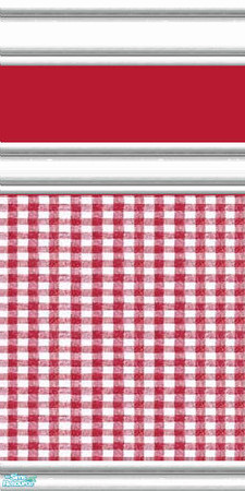 Sims 2 — jsfRedCheckBorder2WM by jsf — From jsf Designs exclusively for TSR, TSRAA Find matching walls and floors by
