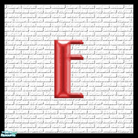 Sims 2 — Letter E by Raveena — Make sure to read the 'Special Instructions'on how to place these letters close together