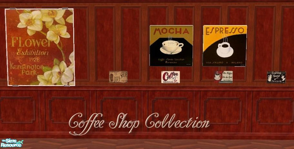 Sims 2 — Coffee Shop Collection by Malitia — Requires Nightlife.
