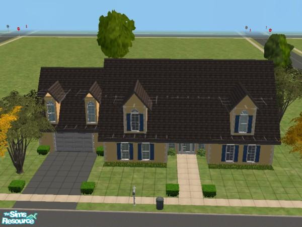 Sims 2 — Sunshiny Cape Cod by peitseog — Charming yellow cape cod style family home. Great for small families!