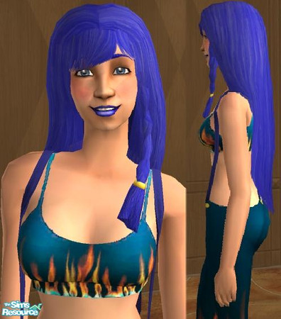 Sims 2 — Anime Nomadic - Blue color by Dr Pixel — Blue hair color, for child, teen, adult, young adult, elder. This will