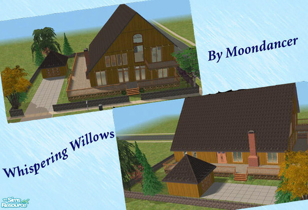 Sims 2 — Whispering Willow by Moon_Dancer — Lovely rustic home with 3 bedrooms & 2 full baths. Features a beautiful