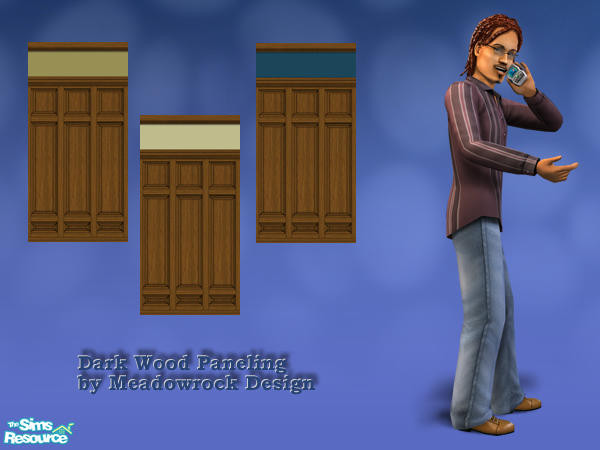 Sims 2 — Dark Wood Paneling  by ricky2bailey — 