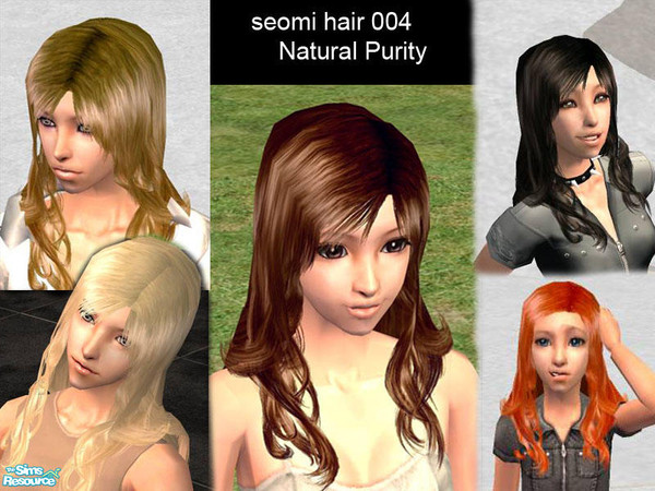 Sims 2 — Natural Purity by Seomi — seomi hair 004 *Each hair cathegorized by original color bin. Only white is in (*)