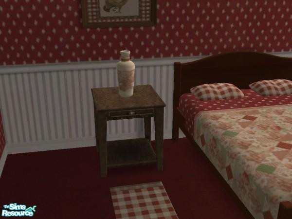 The Sims Resource | Vintage Red End Table