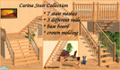 Sims 2 — Carina Stair Collection by chrissy6930 — Carina stairs with matching rails, base board and crown molding. Mix
