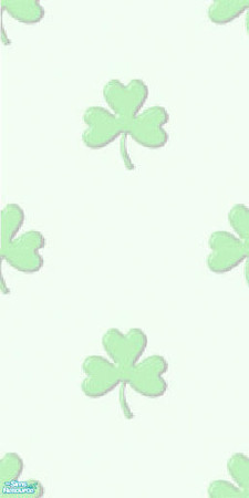 Sims 2 — Four Leaf Clover Wall by chocchipnik — First attempt at making wallpaper St Patricks day wall matches Lino also