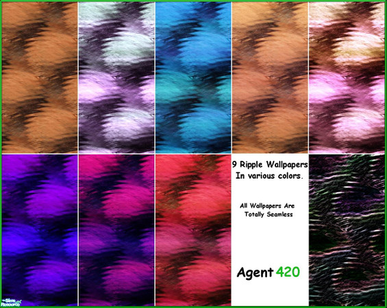 Sims 2 — Rippled Wallpaper by Agent420 — This wallpaper comes in different colors and color combos. Great for many types