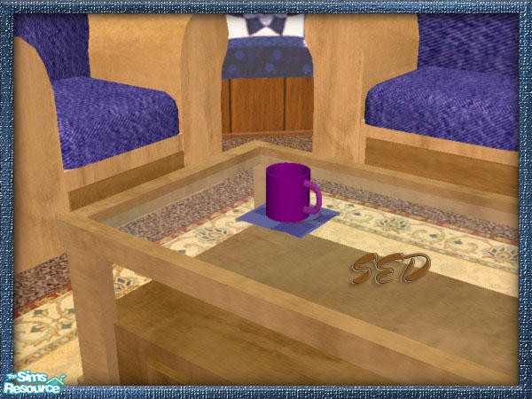 Sims 2 — WaG Rustica Den - Coffee Cup and Napkin by SpringwolfDecor — Soft and comfy and fit even for the most masculine