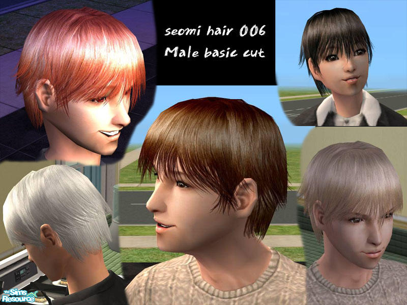The Sims Resource - Male Basic cut hair *UPDATED*