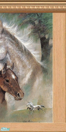 Sims 2 — Horse Mural 2 by calienrealmscat — Right side of the horse mural.