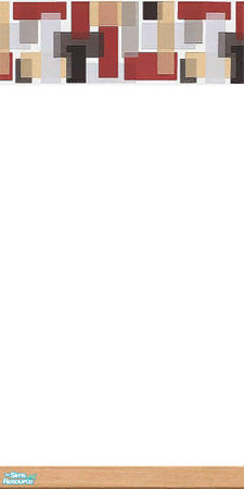 Sims 2 — Cosmopolitan White by Shakeshaft — Part of a set of 10 painted walls with a modern border. ** TSRAA **