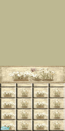 Sims 2 — Victorian in Green 4 by Lorah — Elegant victorian green walls in wallpaper, paint and tiles.