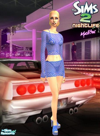 Sims 2 — Blue Sheer Lace Dress by sgoobysnacks — Blue Sheer Lace Dress is based on a mesh by my good friend Marvine