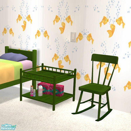 Sims 2 — Tea Rocker Green - #266530 by DOT — Tea Rocker Green To match in-game baby furniture and new meshes. Sims 2 by
