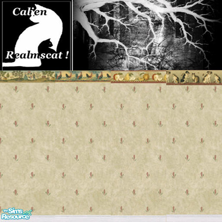 Sims 2 — Country Kitchen Border Set by calienrealmscat — Four Different borders on the same kitchen pattern. I hope you