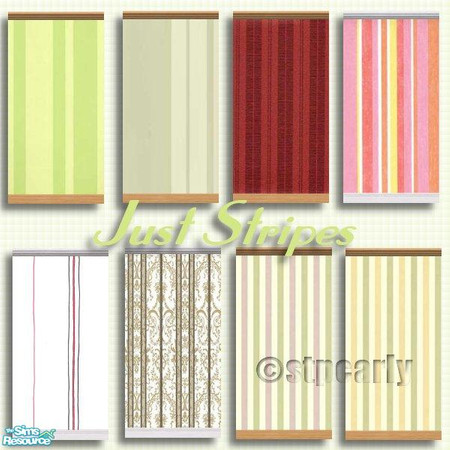 Sims 2 — Just Stripes Wallpapers by STP Carly — Sometimes you just need some stripes to add balance to the room!